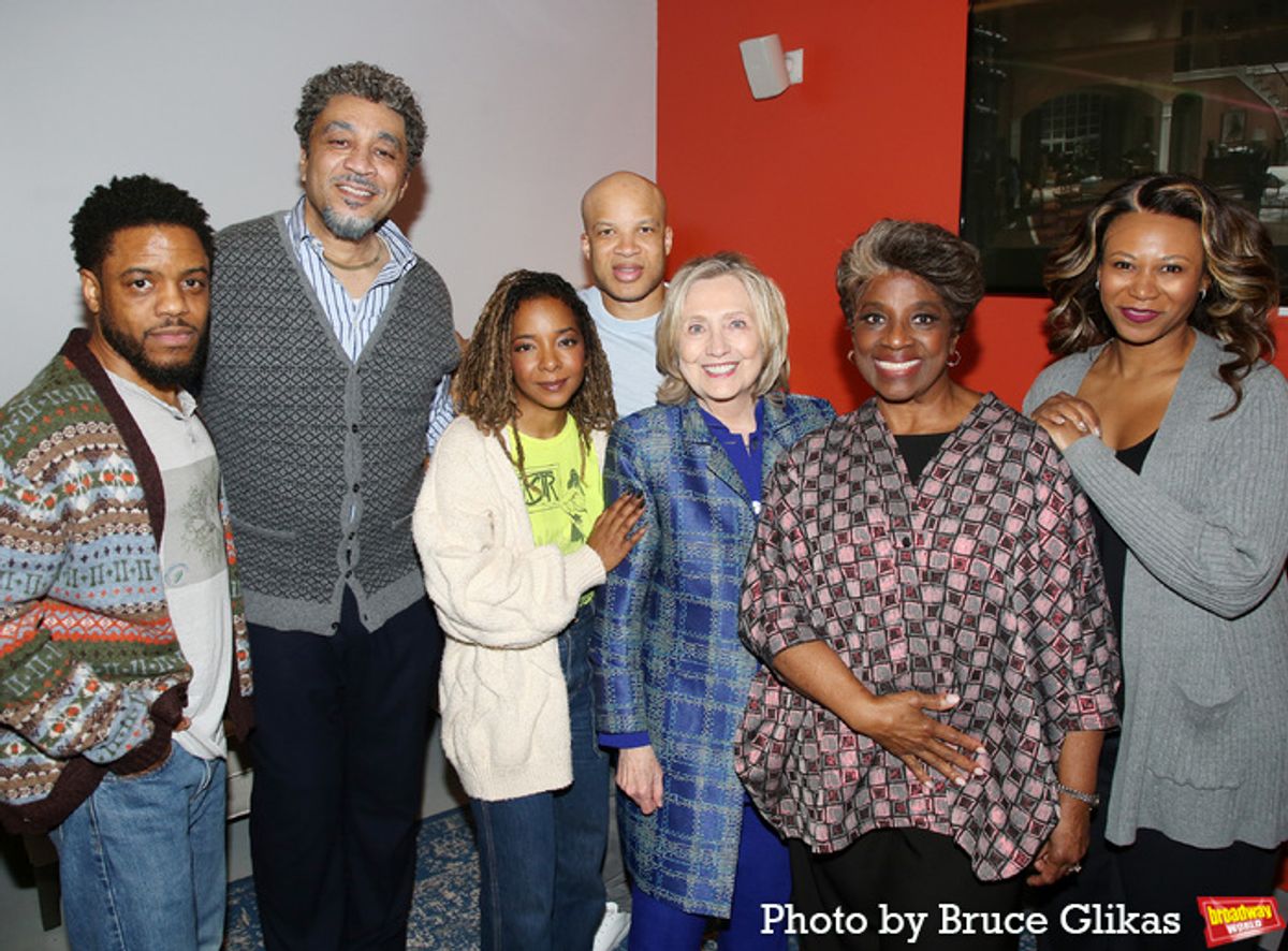 Jon Michael Hill, Harry Lennix, Kara Young, Glenn Davis, Hillary Clinton, LaTanya Richardson Jackson and Alana Arenas at 