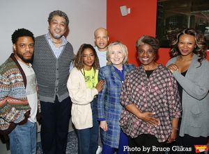 Jon Michael Hill, Harry Lennix, Kara Young, Glenn Davis, Hillary Clinton, LaTanya Ric Photo