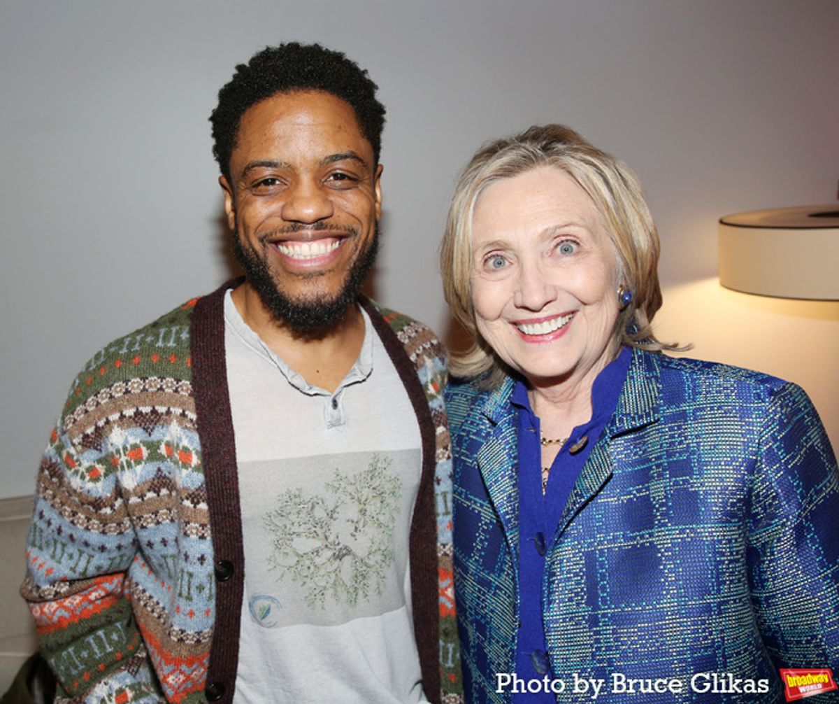 Jon Michael Hill and Hillary Clinton at 