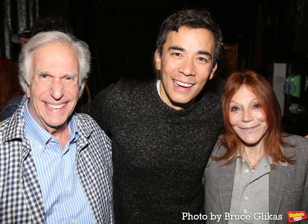 Henry Winkler, Conrad Ricamora and Stacey Weitzman  at 