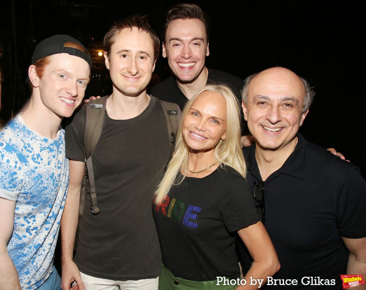 Ricky Schroeder, Aubie Merrylees, Erich Bergen, Kristin Chenoweth and Stephen DeRosa at 