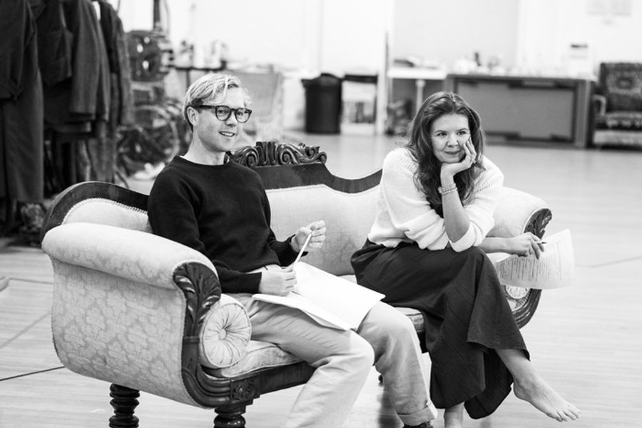Photos: Ralph Fiennes and Miranda Raison in GRACE PERVADES Rehearsals Image