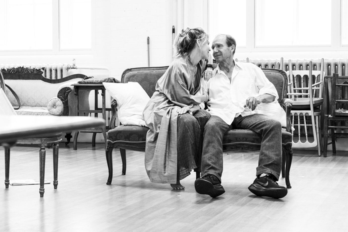 Photos: Ralph Fiennes and Miranda Raison in GRACE PERVADES Rehearsals  Image