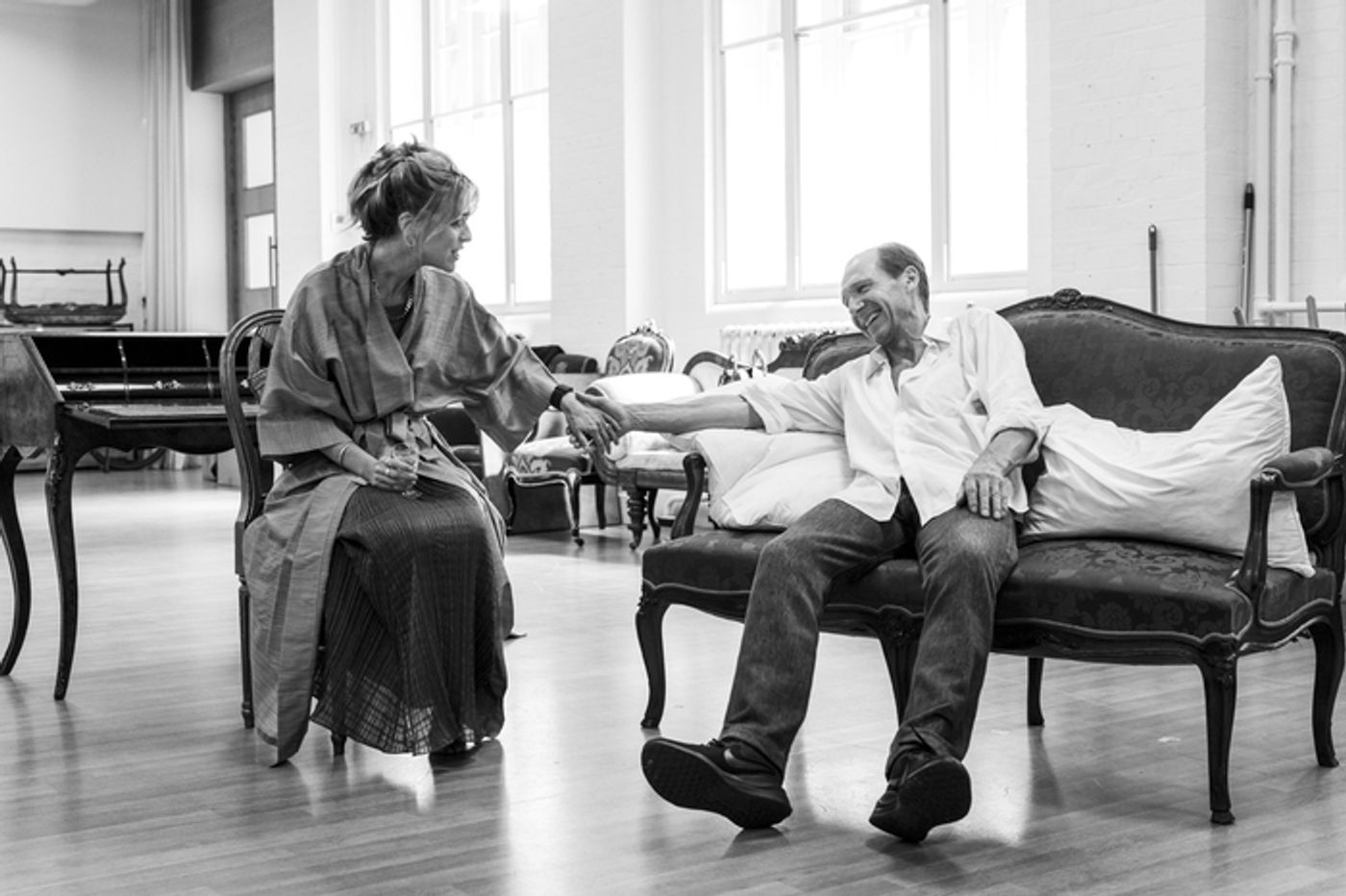 Photos: Ralph Fiennes and Miranda Raison in GRACE PERVADES Rehearsals  Image