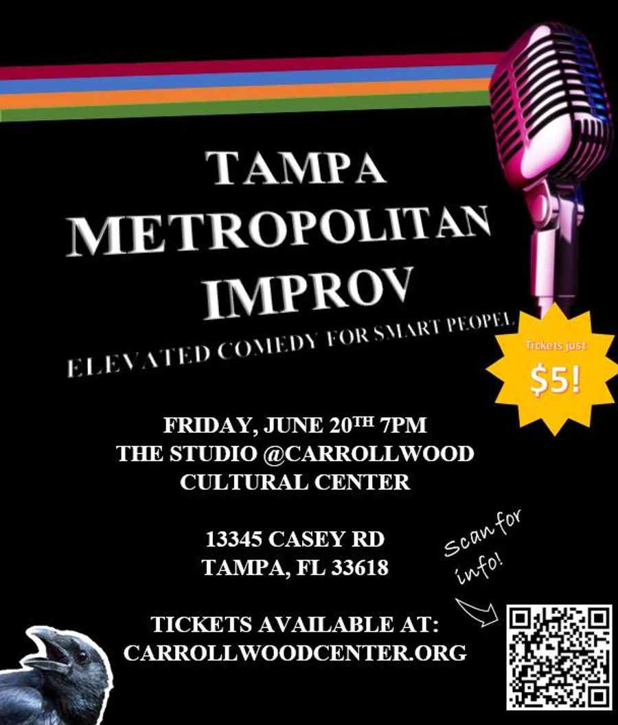 Previews: TAMPA METROPOLITAN IMPROV (TMI) Debuts at The Studio At Carrollwood Cultural Center Image