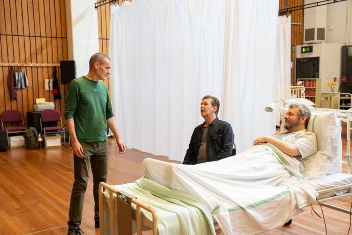 Rufus Norris, Jason Hughes, Michael Sheen at 