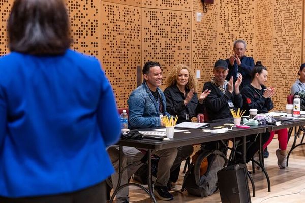 Luis Salgado y Anna Guerra en los ensayos con Feature Group  Photo