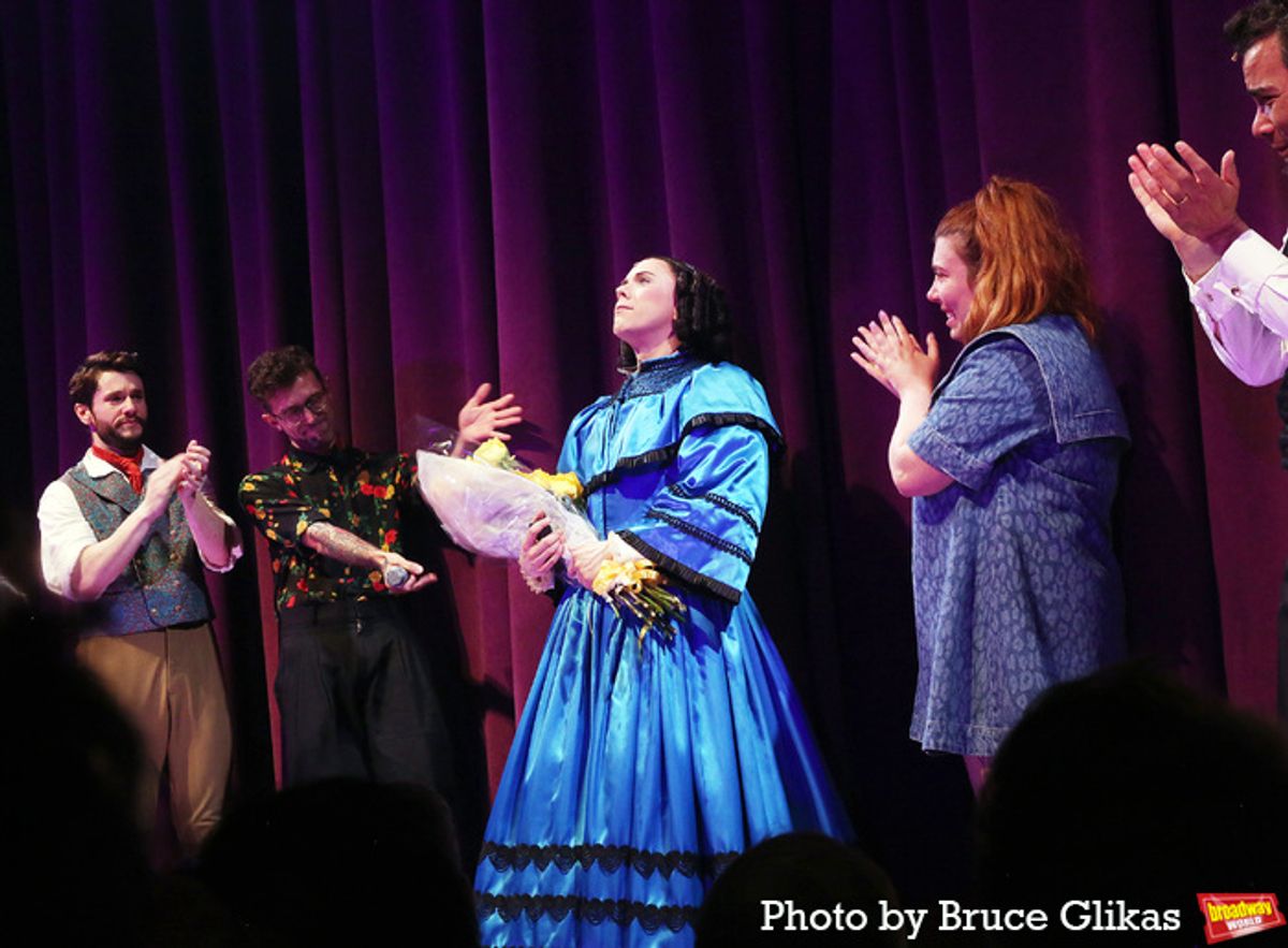 James Scully, Director Sam Pinkleton, Cole Escola, Hannah Solow, Conrad Ricamora and Bianca Leigh  at 
