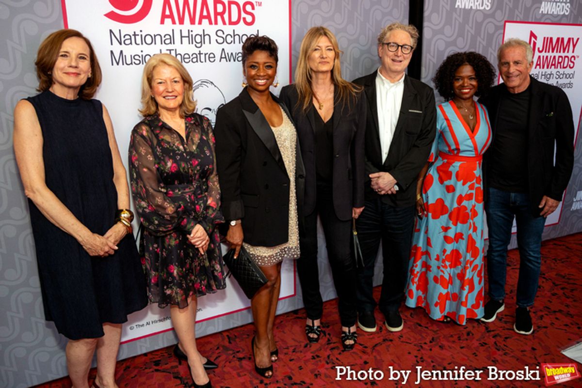 Tara Rubin, Alecia Parker, Montego Glover, Lia Vollack, Bernard Telsey, LaChanze, Marc Platt at 