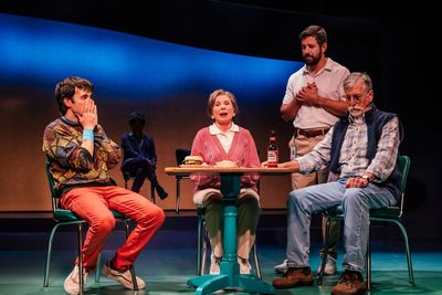 Jake Horowitz, Carolyn Mignini, Adrián González and Geoffrey Wade Photo