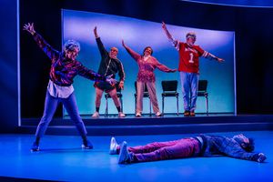 Liz Larsen, Lee Wilkof, Carolyn Mignini, Geoffrey Wade and Jake Horowitz Photo