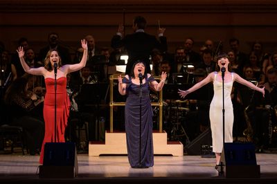 Hannah Elless, Ann Harada, Anna Zavelson sing “Motherhood”
 Photo