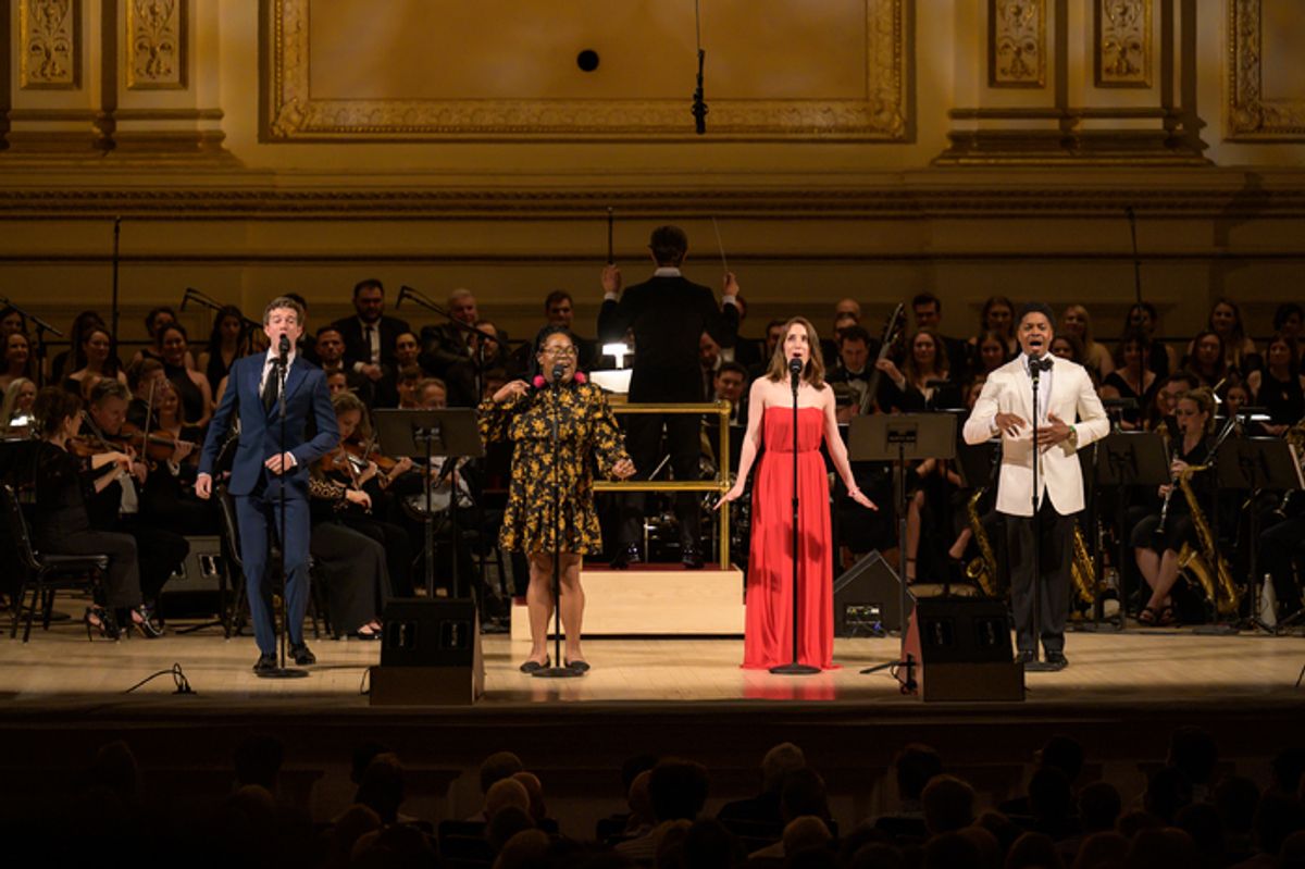 A.J. Shively, Ashley D. Kelley, Jessica Fontana, Ephraim Sykes sing “Elegance” at 
