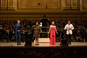 A.J. Shively, Ashley D. Kelley, Jessica Fontana, Ephraim Sykes sing “Elegance” Photo