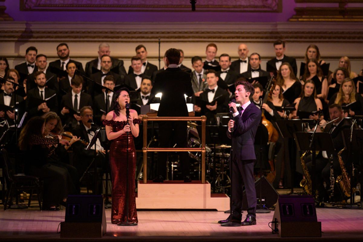 Helen J. Shen and Andrew Barth Feldman sing “It Only Takes a Moment”
 at 