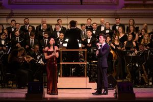 Helen J. Shen and Andrew Barth Feldman sing “It Only Takes a Moment”
 Photo