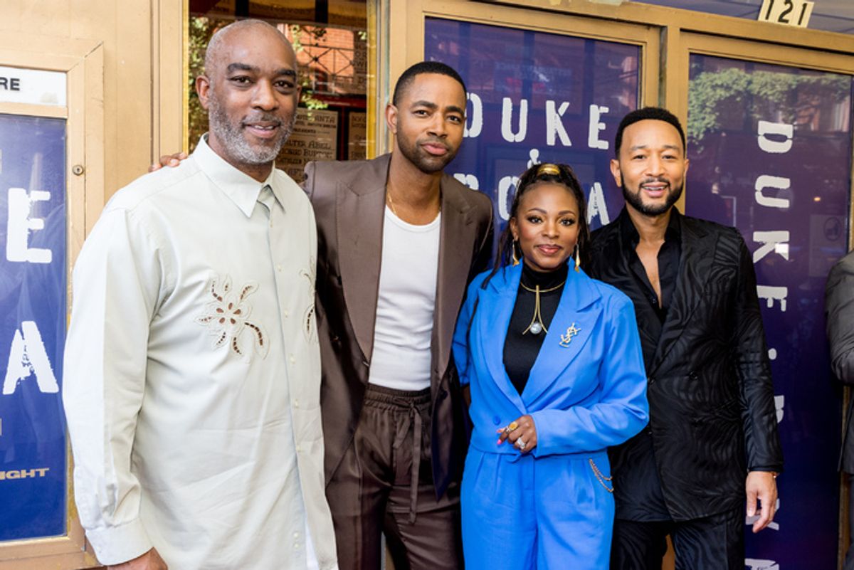 Mike Jackson, Jay Ellis, Naturi Naughton-Lewis and John Legend at 