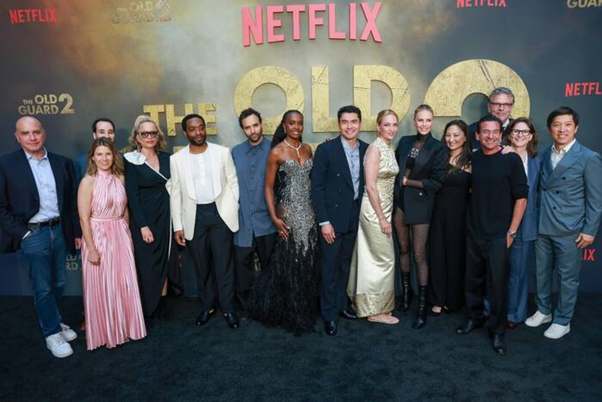 Don Granger, Ruth Barrett, Steffen Thum, Victoria Mahoney, Chiwetel Ejiofor, Marwan Kenzari, KiKi Layne, Henry Golding, Uma Thurman, Charlize Theron, Beth Kono, A.J. Dix, Marc Evans, Dana Goldberg and Dan Lin, Chairman of Film, Netflix at 