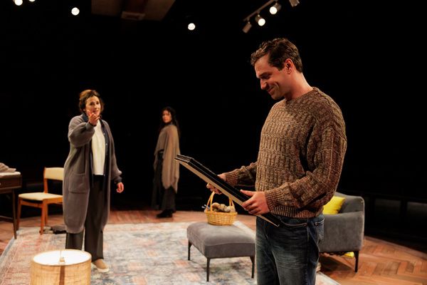 Michaela Watkins, Nadine Malouf, and Ryan Vasquez Photo