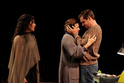 Nadine Malouf, Michaela Watkins, and Ryan Vasquez Photo