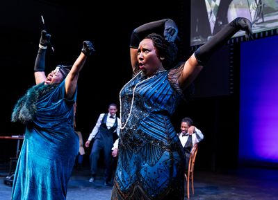 LaDonna Burns and Anita Welch-Smith (foreground) with Marques Furr and Saint Aubyn (b Photo