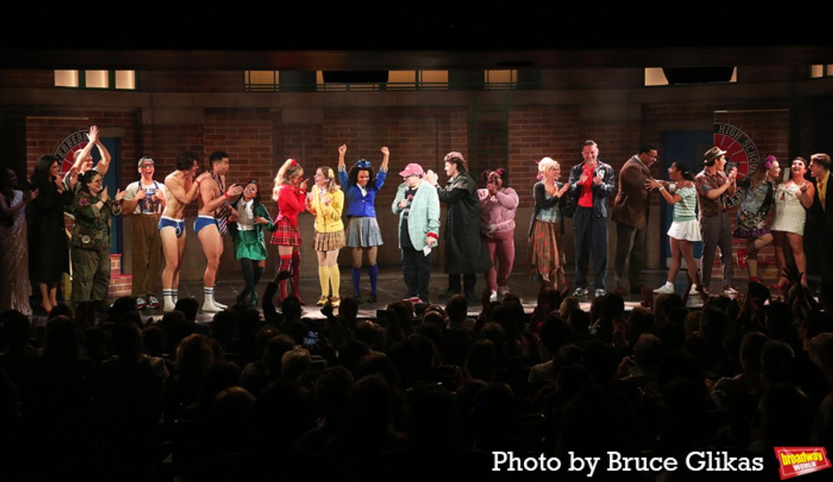 James Caleb Grice, Cade Ostermeyer, Xavier McKinnon, Olivia Hardy, McKenzie Kurtz, Elizabeth Teeter, Lorna Courtney, Director Andy Fickman, Casey Likes, Erin Morton, Kerry Butler, Ben Davis and Cameron Loyal at 