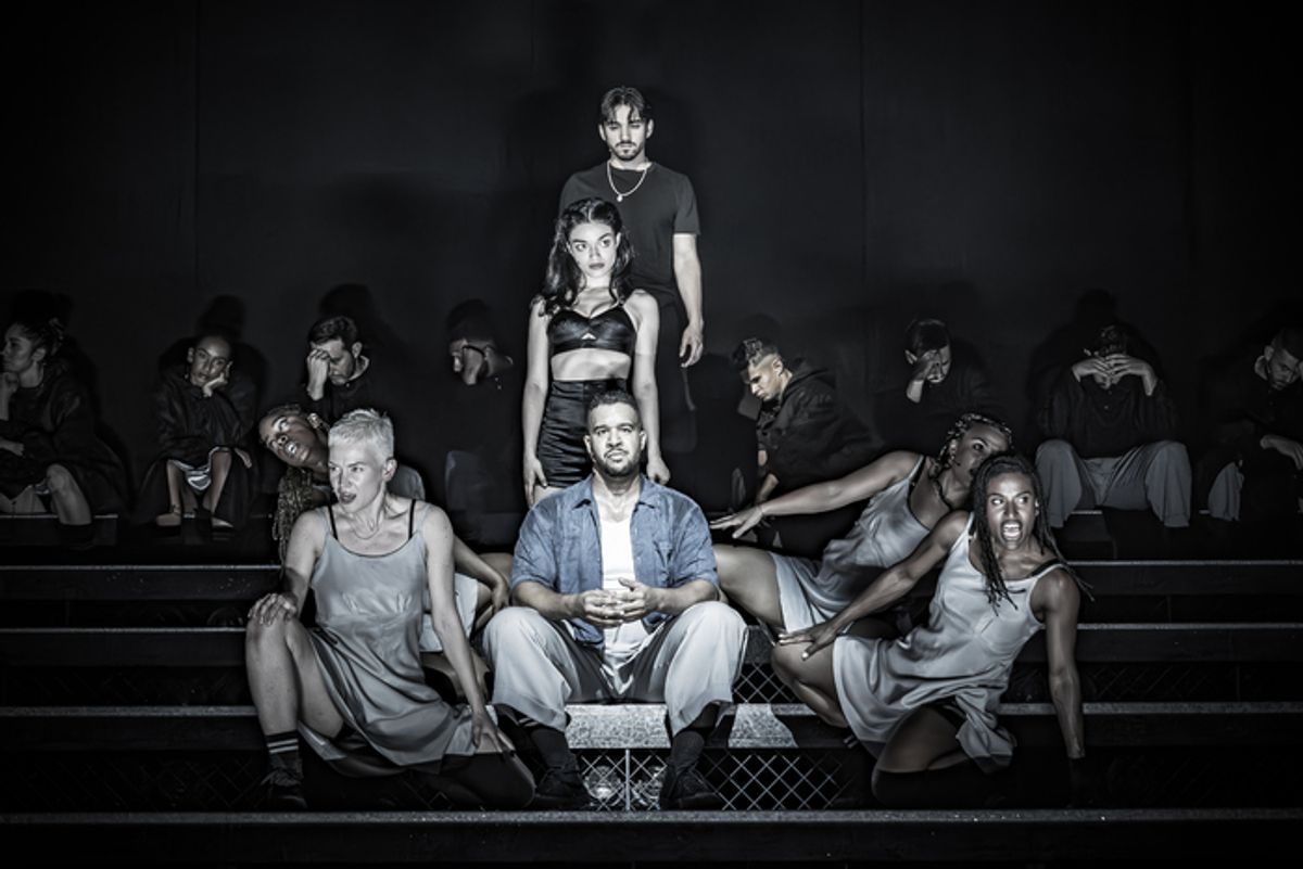 Sally Frith, Diego Andres Rodriguez, Rachel Zegler, Aaron Lee Lambert, Mireia Mambo, and cast at 