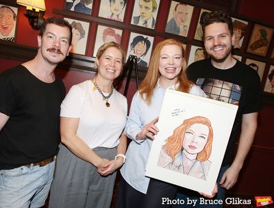 Sarah Snook with Team Snook: Scott, Midge and Nick  Photo