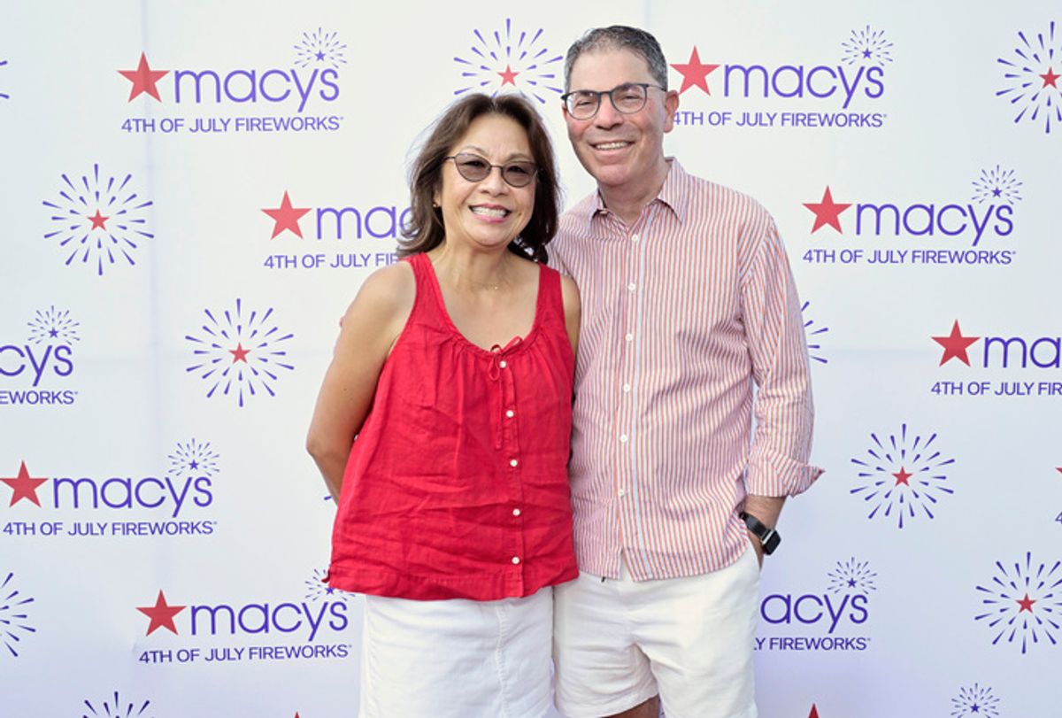 Tony Spring, Macy's, Inc. CEO (R) and guest  at 