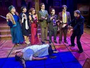 Marissa Budnick as Mrs. Peacock, Kali Haines as Mrs. White, Zayna Darres as Miss Scar Photo