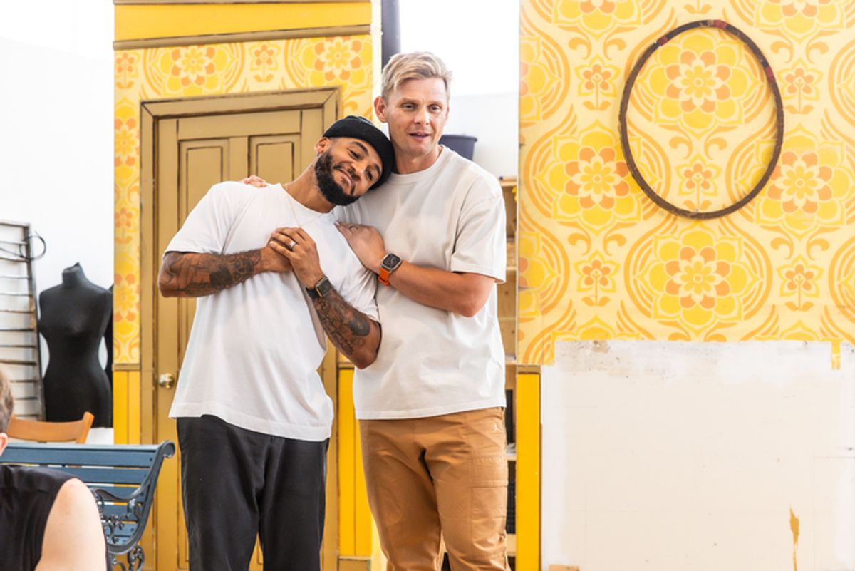 Aston Merrygold and Jeff Brazier at 