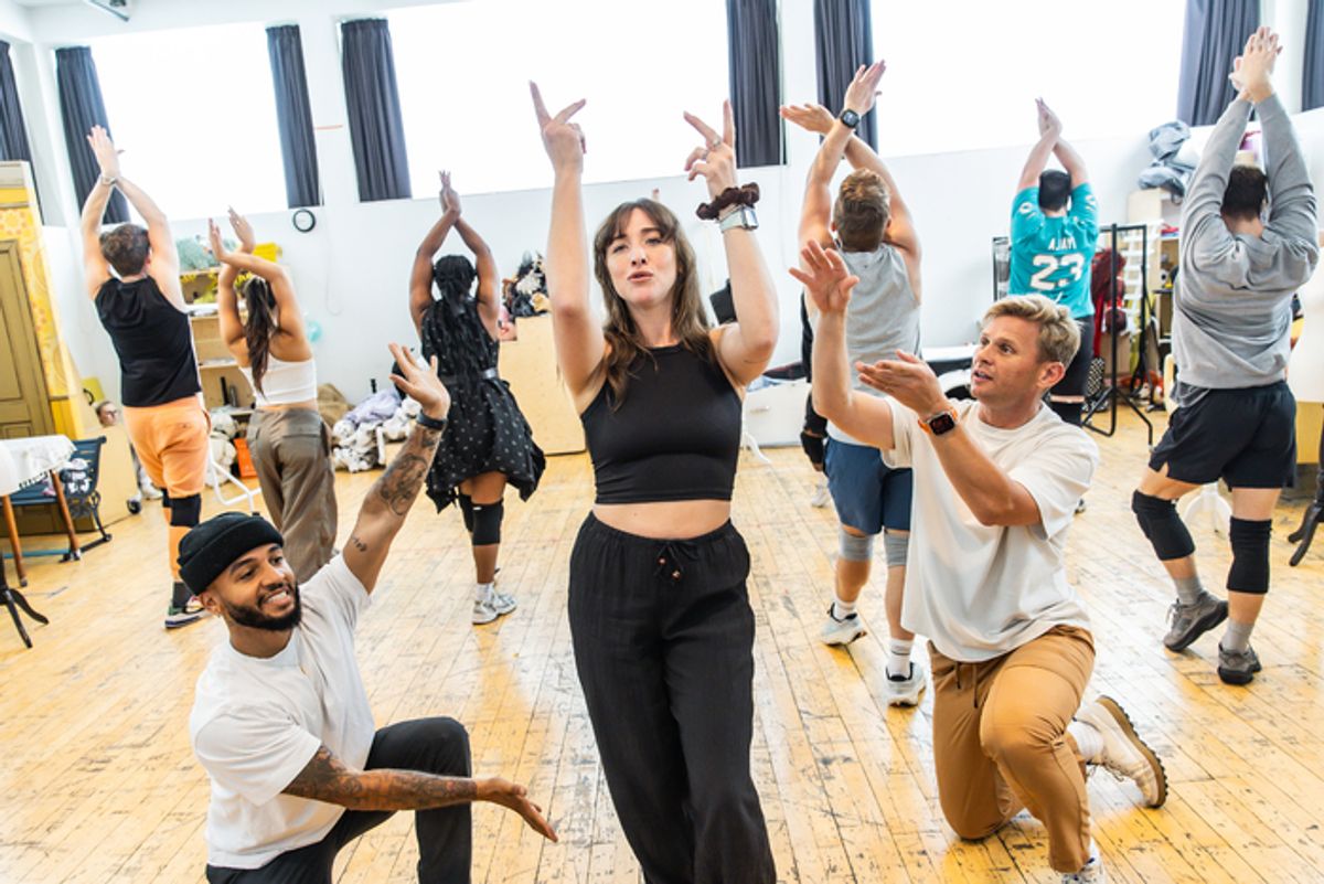 Aston Merrygold, Sydnie Christmas, and Jeff Brazier at 