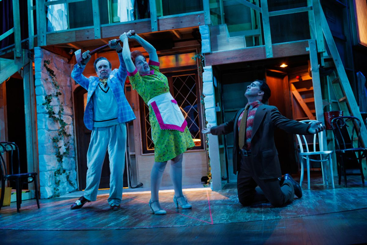 Jefferson Mays, Linda Mugleston, and Nehal Joshi  at 