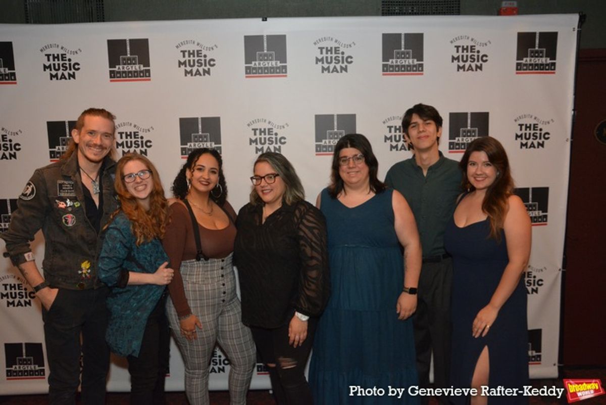 Pat Downes (Technical Director), Callie Hester (Production Manager and Props), Holly Romero (Assistant Wig Designer), Amanda Scanze (Costumes and W/H/M/U designer), Kimberly O'Loughlin (Sound Design), Peter Papangelopoulos (Assistant Sound Design) and Elizabeth Olson (Scenic Designer) at 
