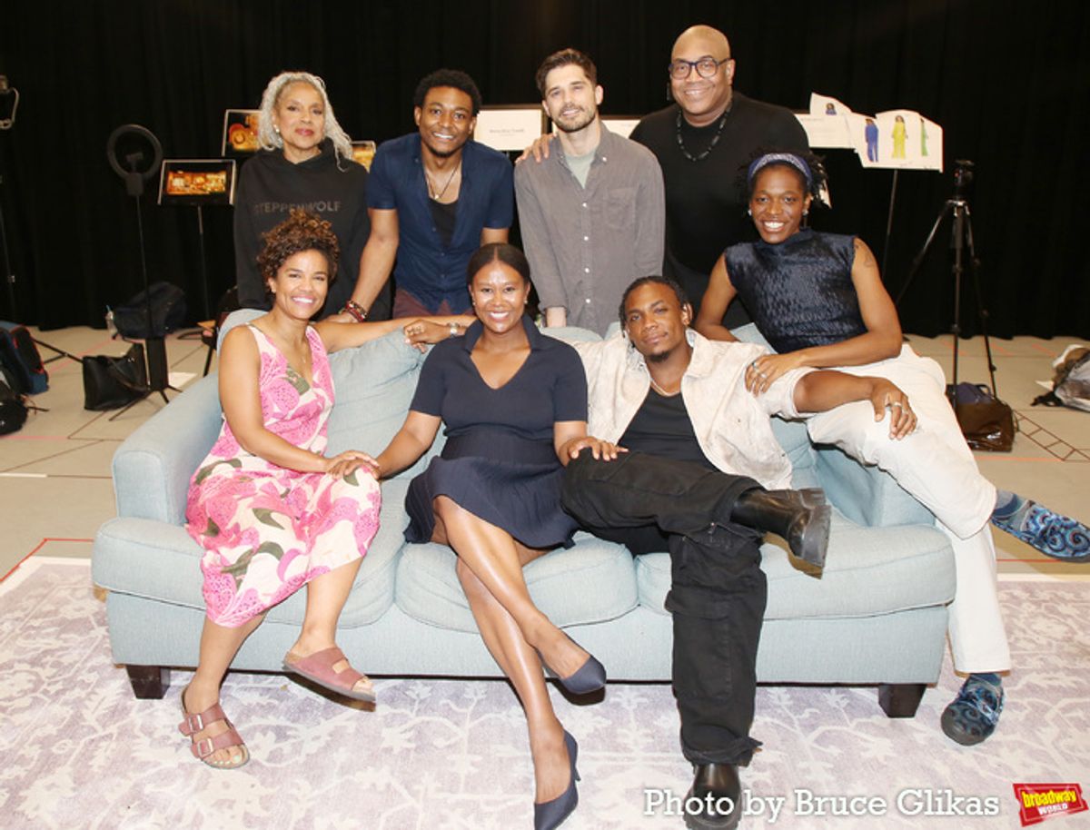 Director Phylicia Rashad, Britney Coleman, Freddie Fulton, Christina Sajous, Andy Mientus, Elijah Jones, Playwright Paul Oakley Stovall and Kai Almeda Heath 
 at 