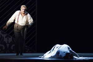 Michael Chioldi (Rigoletto), photo by Curtis Brown for the Santa Fe Opera Photo