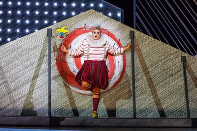 Michael Chioldi (Rigoletto), photo by Curtis Brown for the Santa Fe Opera Photo