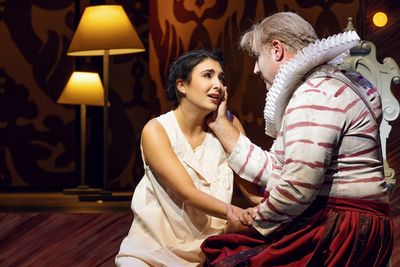 Elena Villal n (Gilda), Michael Chioldi (Rigoletto), photo by Curtis Brown for the Sa Photo