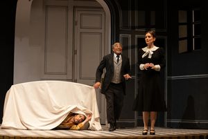 L - R: Florian Sempey (Count Almaviva), Steven Cole (Don Basilio), Liv Redpath (Susanna), Photo by Bronwen Sharp for the Santa Fe Opera @ BroadwayWorld L - R: Florian Sempey (Count Almaviva), Steven Cole (Don Basilio), Liv Redpath (Susa Photo