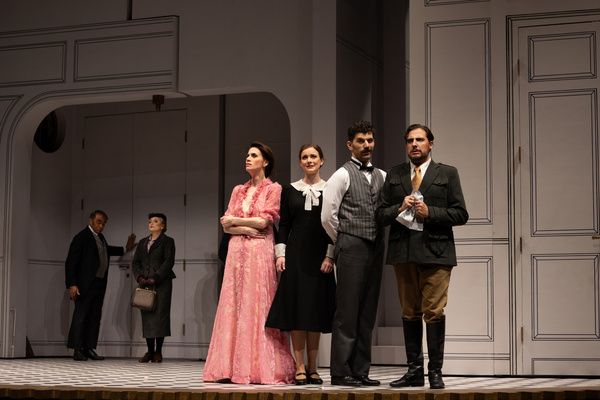 Back L - R: Steven Cole (Don Basilio), Lucy Schaufer (Marcellina), Front L - R: Jacqu Photo