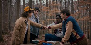 Gaten Matarazzo, Finn Wolfhard, Caleb McLaughlin, and Noah Schnapp Photo