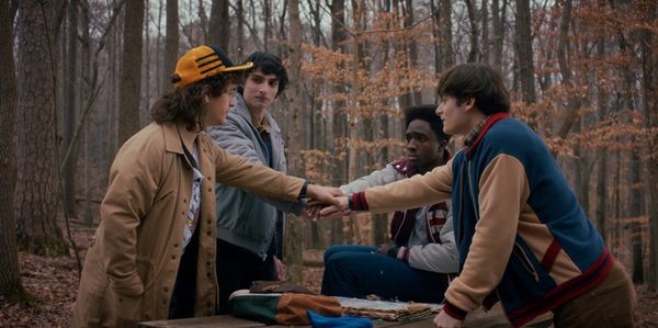 Gaten Matarazzo, Finn Wolfhard, Caleb McLaughlin, and Noah Schnapp Photo