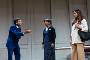 Adeel Akhtar, Thusitha Jayasundera, Shelley Conn Photo