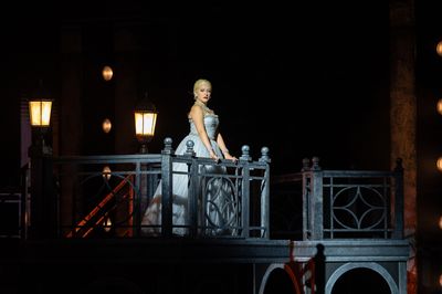 Katerina McCrimmon in the 2025 Muny production of "Evita."  Photo