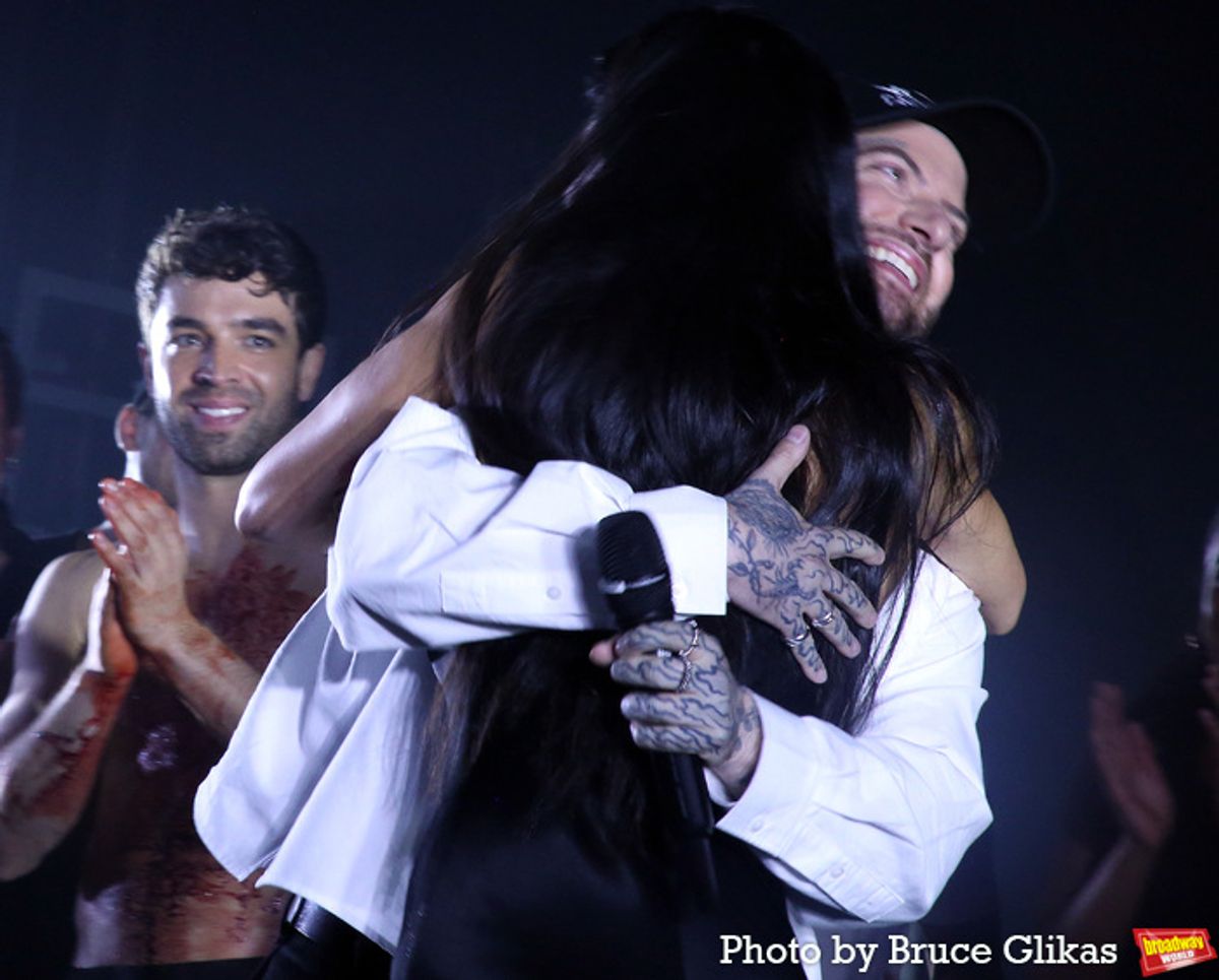 Pierre Marais, Director Jamie Lloyd and Nicole Scherzinger  at 