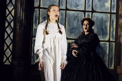 Annie Blitz (Flora), Wendy Bryn Harmer (Miss Jessel), photo by Curtis Brown for the S Photo