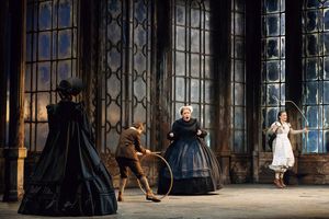 L-R Jacquelyn Stucker (The Governess), Everett Baumgarten (Miles), Jennifer Johnson C Photo