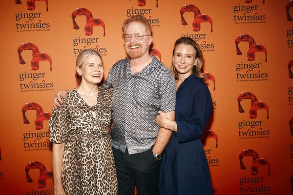 Celia Keenan Bolger, Jesse Tyler Ferguson, and Sarah Saltzman  Photo