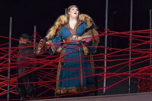 Tamara Wilson (Bruunhilde), photo by Curtis Brown for the Santa Fe Opera Photo