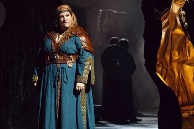 Tamara Wilson (Bruunhilde), photo by Curtis Brown for the Santa Fe Opera Photo